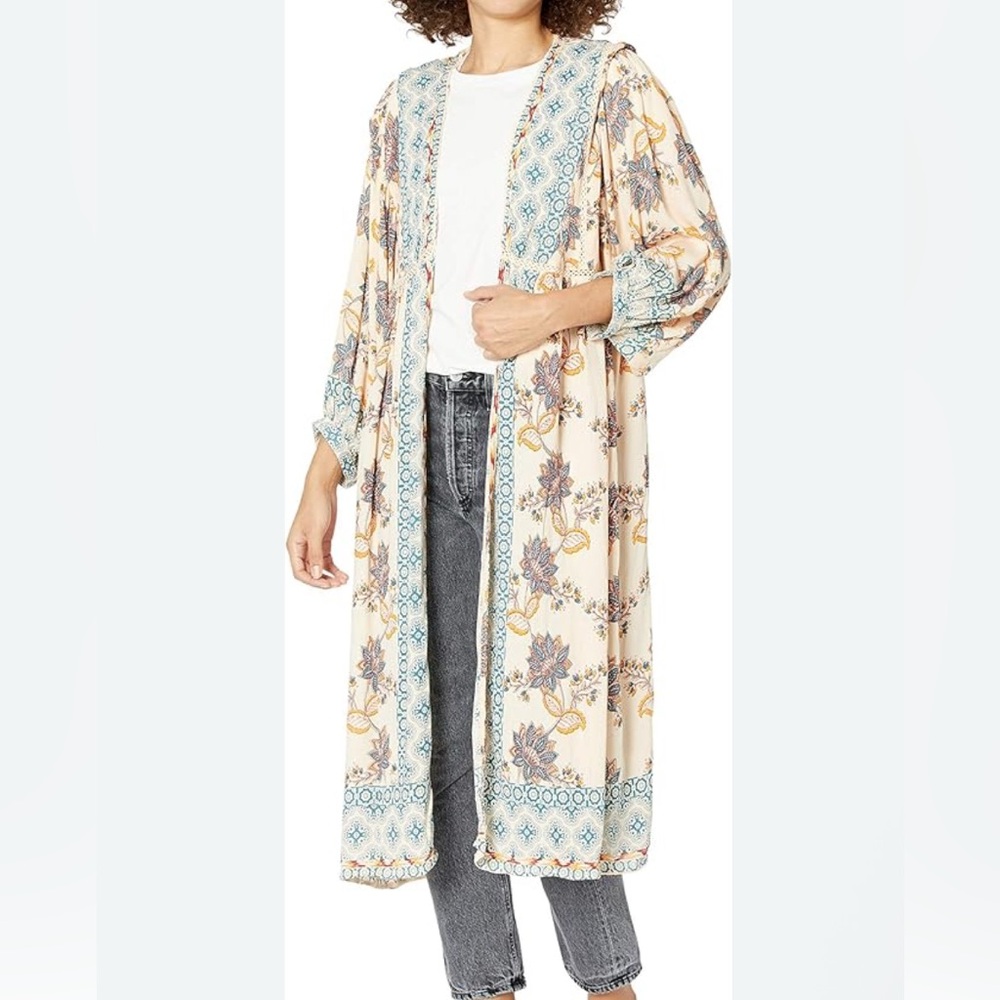 Angie Multicolor Floral Kimono